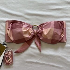 Vix Plaid Bandeau Bikini Top